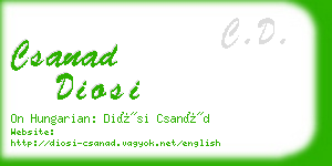csanad diosi business card